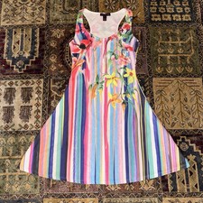 Material Girl Vintage Dress Size XS Multicolor Unique Design