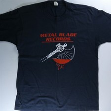 Vintage black XL METAL BLADE RECORDS '80s T-SHIRT Screen Stars