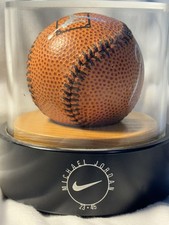 Michael Jordan Signed Nike Basketball Style Baseball Upper Deck UDA  