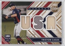 2018 Panini Elite Extra Edition USA Materials Gold 96/99 Triston Casas s3g
