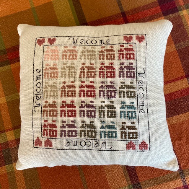 Welcome Pillow Tuck Hand Stitched