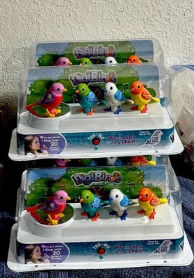 DigiBirds Electronic Interactive Singing Toy Birds Set Colors included all  5 