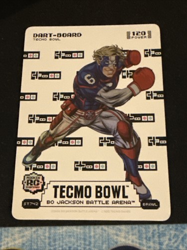Bo Jackson Battle Arena Tecmo JAXSON DART SORE THUMBS Brawl SP DART BOARD RC
