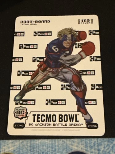 Bo Jackson Battle Arena Tecmo JAXSON DART SORE THUMBS Brawl SP DART BOARD RC