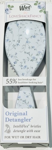 🩵 Wet Brush x LoveShackFancy Original Detangler Hair Brush - Blue English Ivy - Picture 4 of 5