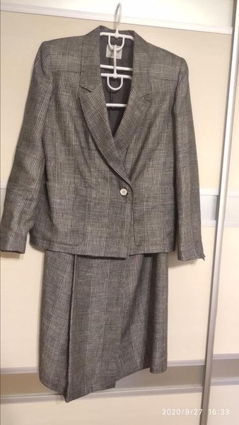 Women Cerruti Suit Grey Linen 34 / XS / 42