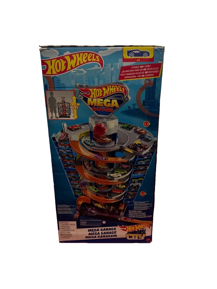 Hot Wheels 2' Tall City Mega Garage Playset by Mattel – Brand New Toy Car Tower - Image 2 of 4