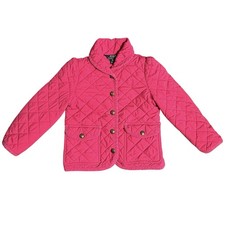 Polo Ralph Lauren Diamond Quilted Kids Pink Barn Jacket Coat Size 4T Childrens