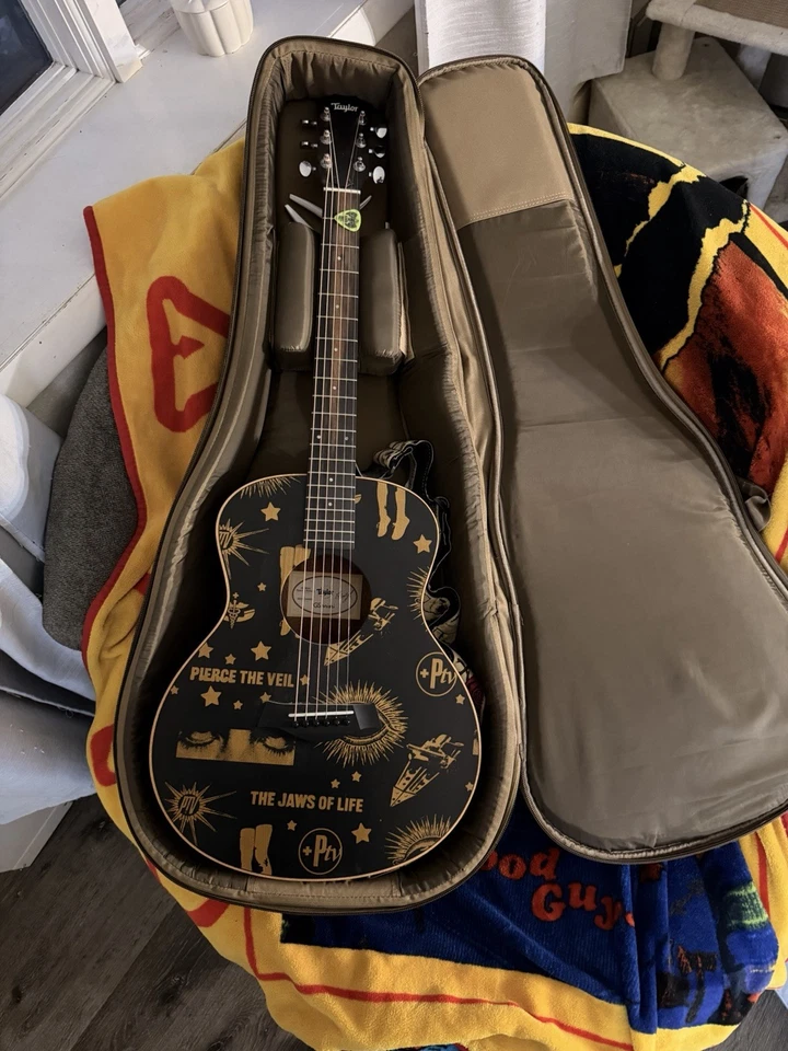 Pierce The Veil Acoustic Taylor Custom Gs Mini Guitar with Case - Image 3 of 4