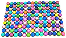 TINY Lot 150 pcs round gorgeous DICHROIC earring bracelet FUSED GLASS R23 CABS