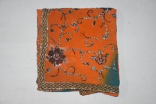 Rose Dgn Dupatta Long Indian Hijab Women Scarf Floral Hand Embroidery Veil Stole