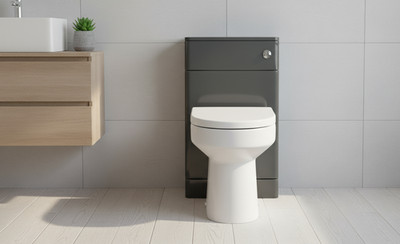 Acorn 500mm WC-Einheit mit spülrandloser BTW Pfanne SC Sitz Unterputz Spülkasten anthrazit