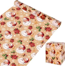 Santa Claus Christmas Wrapping 1 roll (Pack of 1), 17  inç X  32.8  feet