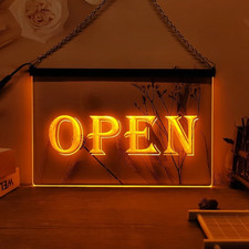 Open 3D LED Neon Light Sign We are Open Small Business Shop Wall Decor