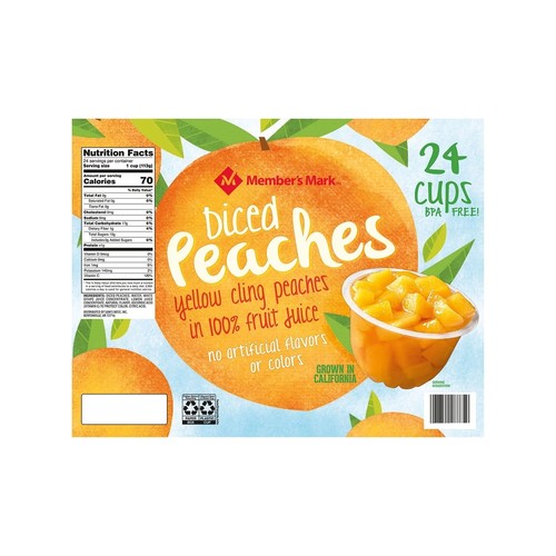 Member's Mark gewürfelte Pfirsiche in 100 % Fruchtsaft (4 Unzen, 24er-Pack) - Bild 2 von 5