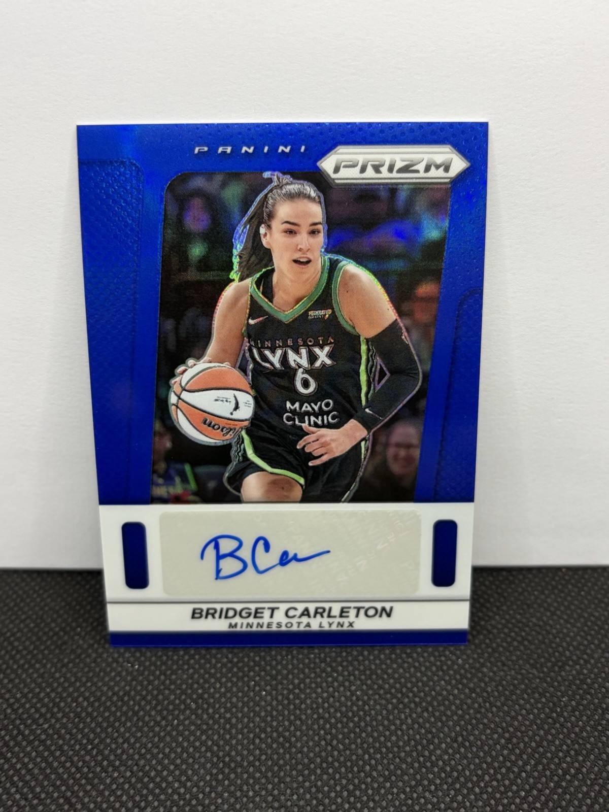 2025 Panini Prizm WNBA Bridget Carleton Retro Auto Blue /75 SP Minnesota Lynx