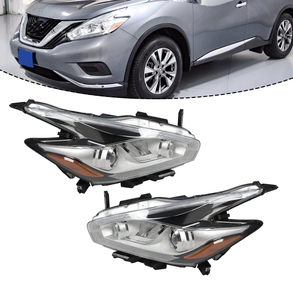 For 2015-2018 Nissan Murano Full LED Headlights Assembly Headlamps Left+Right Foto 2 de 4