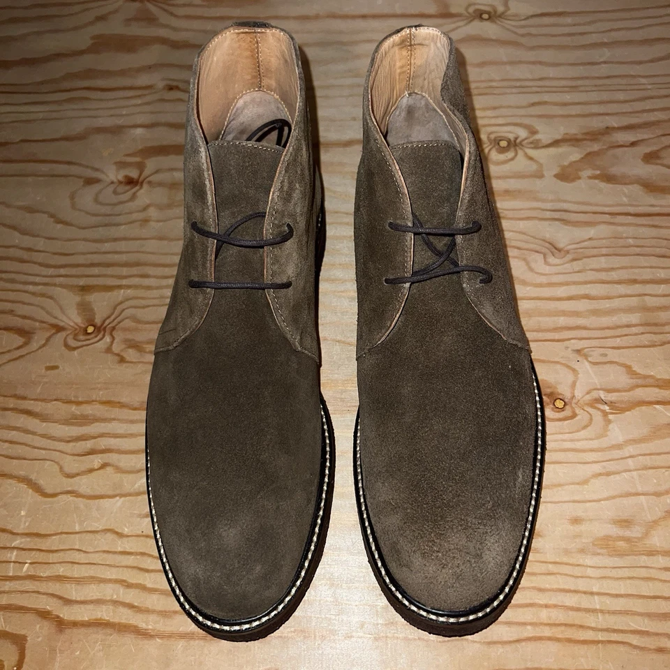 BOTAS CHUKKA BRASILEÑAS DE GAMUZA CON CORDONES RESERVA HACIA ADELANTE MARRÓN TALLA 9 NUEVAS Foto 3 de 4