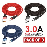 HeavyDuty USB Type C Charging Cable Braided Fast Phone Charger Long Lead 2m 3m