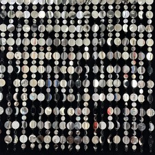 Silver Shimmer Wall Backdrop, 20 Packs Silver Sequin Curtain Circle Dots Garl...