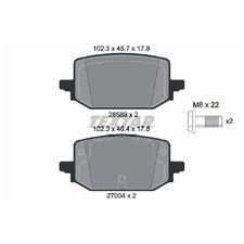 Satz Bremsbeläge Bremsklötze hinten für Renault Grand Kangoo 3 | 23996010