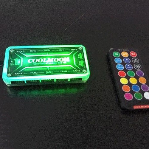 Adjustable RGB Light Fan Controller Remote Control Computer Case Hub Adapter Kit - Afbeelding 6 van 12