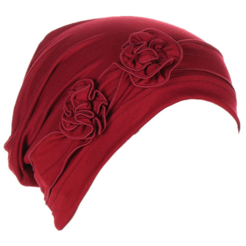 Flower Turban Hats for Women - Pre Tied Twist Solid Hedwrap Caps Chemo Cancer...