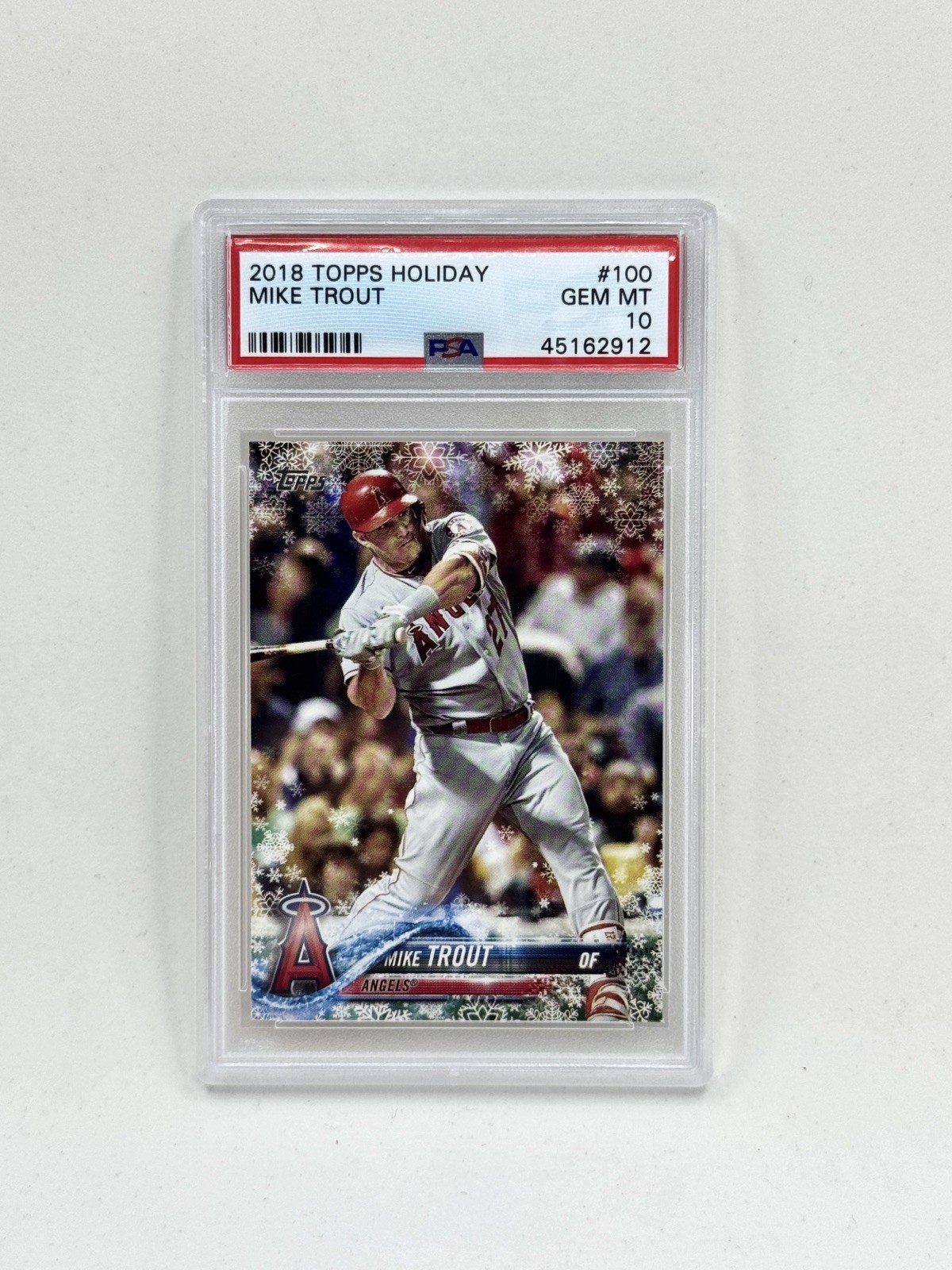 Mike Trout 2018 Topps Holiday #HMW100 Angels PSA 10 Pop 270