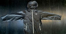The North Face Girls L 14 16 Black Waterproof Rain Jacket Hooded Zip