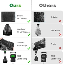 Portable Toilet Bags - 8 Gallon Camping Toilet Bags, Biodegradable Travel Pot...