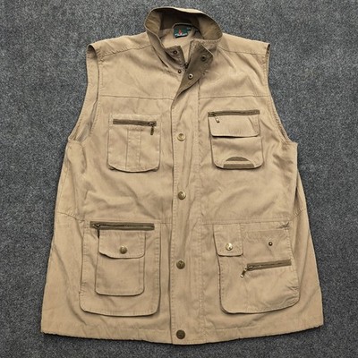Kitzo Alpen Austria Sportsmen Vest Suede Brown Pockets Fishing Hunting XXXL