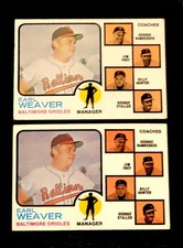 (2)  1973 Topps Lot #136 “BACKGROUND TINT ERROR” ORANGE Variation Rare!