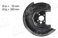 AIC Ankerblech Spritzblech Bremsscheibe Hinten Rechts FüR VW Skoda Golf IV New