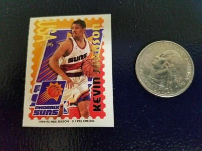 Kevin Johnson Phoenix Suns NBA 1995 CME Stamp STICKER USA RARE ODDBALL