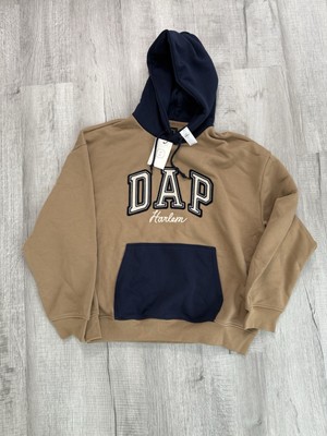 DAP GAP Colorblock Logo Hoodie Dapper Dan Size Medium Perfect Khaki Brand New