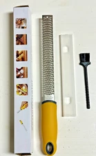 Stainless Steel Zester Grater: Professional Kitchen Tool with Cover and a Brush