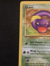Pokémon Error Misprint Ink Line Printer Hickey 1999 Ekans Fossil WOTC Vintage