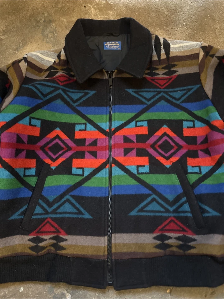 Chaqueta Pendleton Vintage Años 70 Para Hombre Extra Grande Alta Calidad Western Wear Navajo Foto 4 de 4