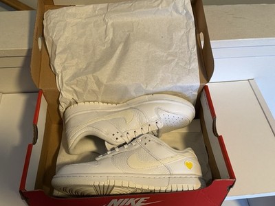 Nike Dunk Low Valentine's Day Yellow Heart Women's White Yellow FD0803-100