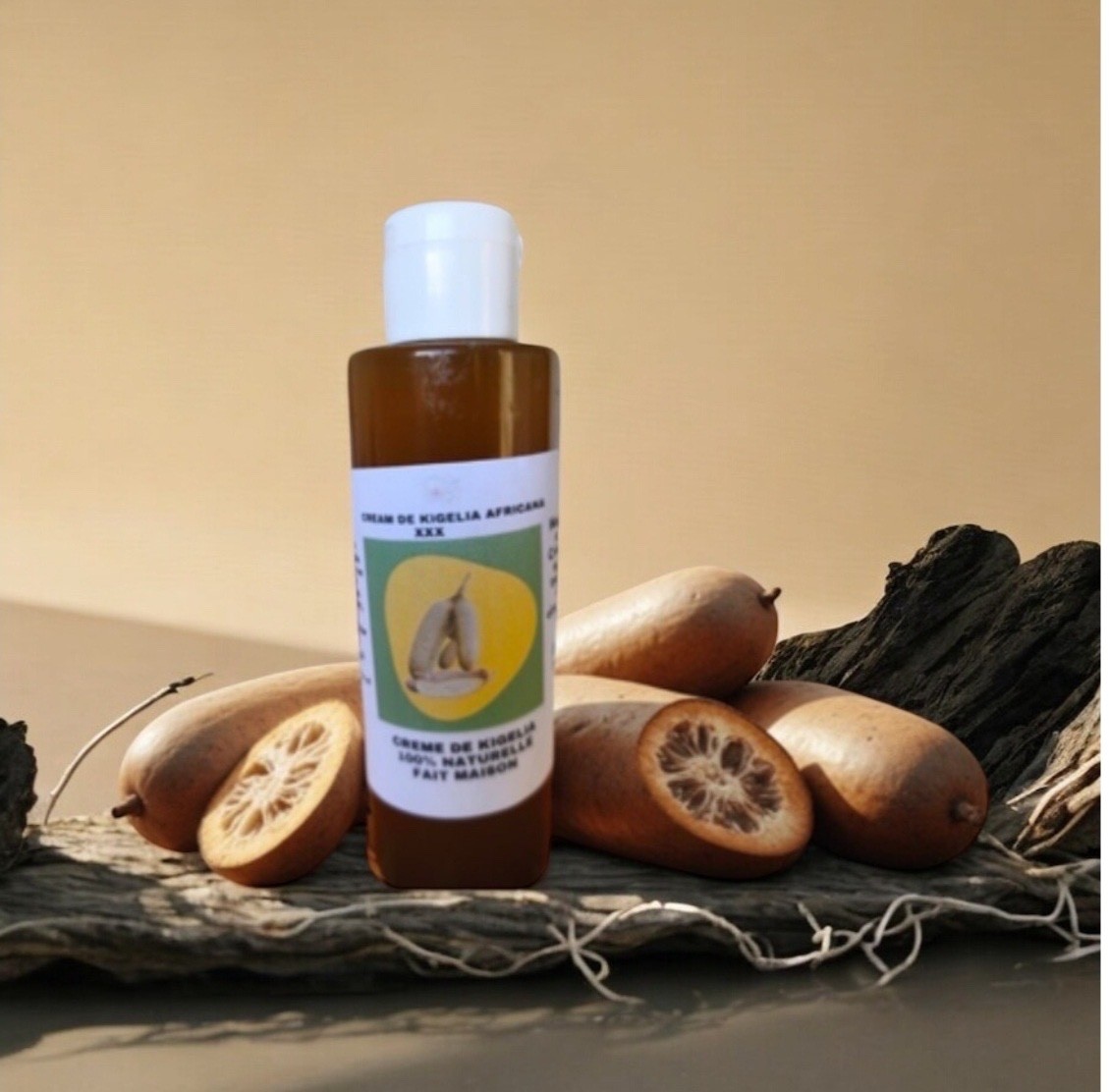 Huile de racine igname sauvage et kigelia 200 ml pour fermeté poitrine