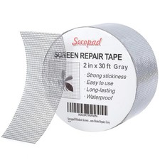 Grey Window Screen Repair Tape, 2IN X 30FT 360IN Screen Repair Kit for Wind...