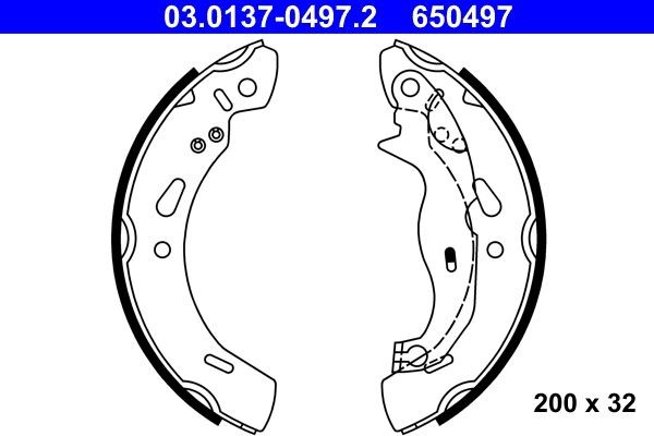 NEU - ATE 03.0137-0497.2 Bremsbackensatz FüR Ford-image