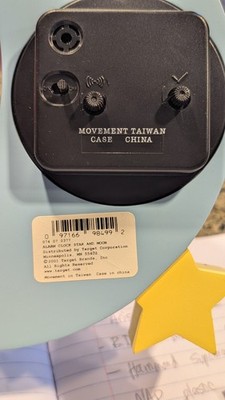 Moon and star alarm clock battery operated (AA) from Target, some chips
