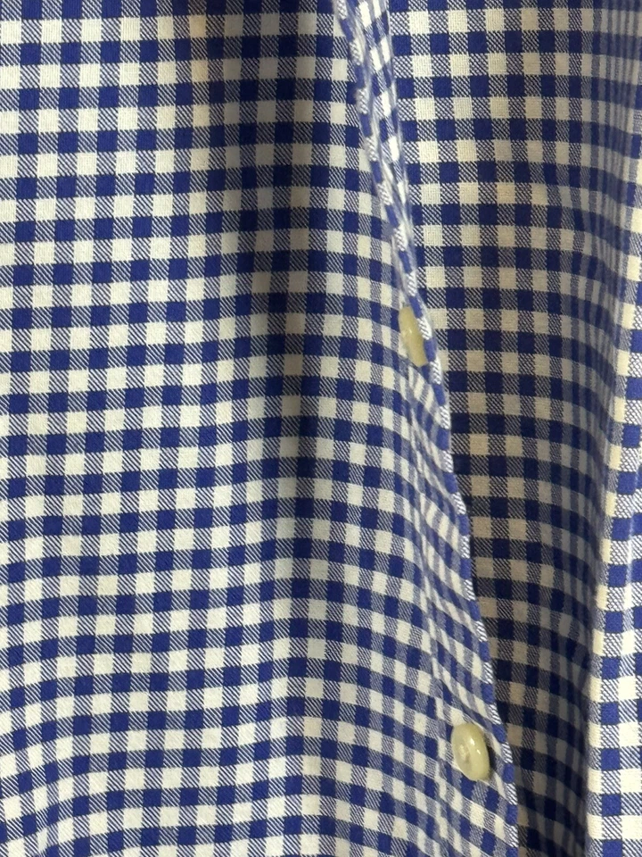 Camisa Ralph Lauren Azul a Cuadros Niños L-14-16 Manga Larga Con Botones Rosa Poni Foto 2 de 4