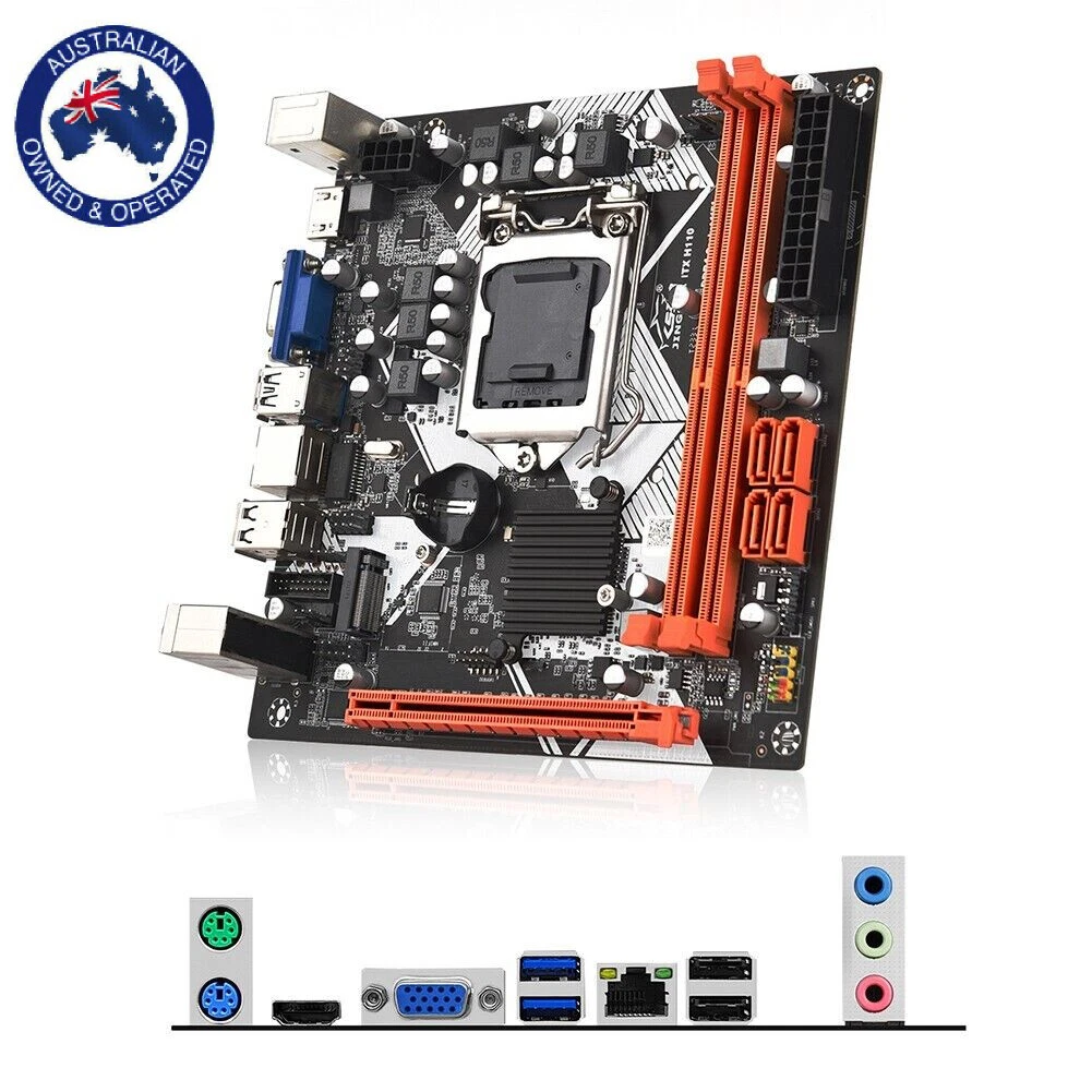 LGA 1151 Motherboard iTX H110 DDR4 6th 7th 8th 9th gen intel Core i3 i5 i7 i9 AU