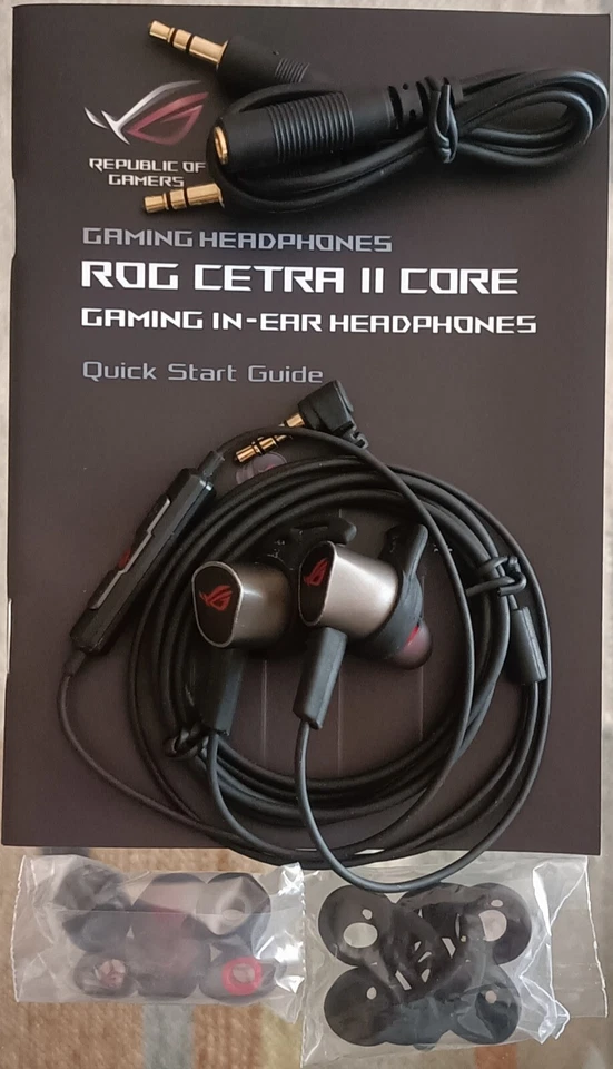 ASUS ROG CETRA II CORE AURICOLARI IN-EAR GAMING da 3,5mm con MICROFONO OMD Nero - Immagine 2 di 4