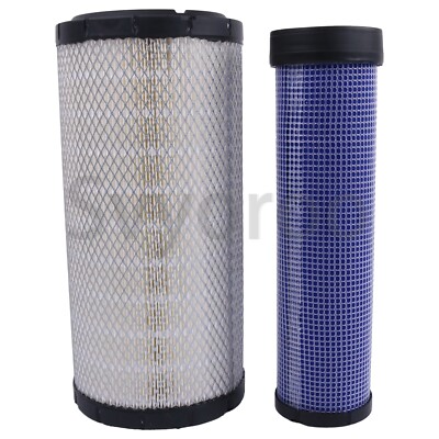 Air Filter Set For Wix 46562 46569 Baldwi RS3544 RS3545 Case 222421A1 222422A1