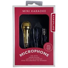 Kikkerland Mini Karaoke Microphone for Smartphone Laptop Desktop Record Sing NEW