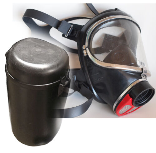 Dräger Panorama Nova Atemschutzmaske Gasmaske Atemschutz THW Feuerwehr Dose - Bild 5 von 6