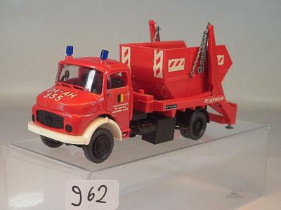 1/87 Mercedes Benz Rundhauber Schuttmulde Feuerwehr #962
